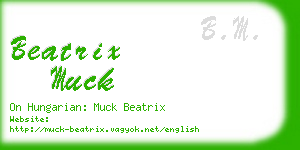 beatrix muck business card